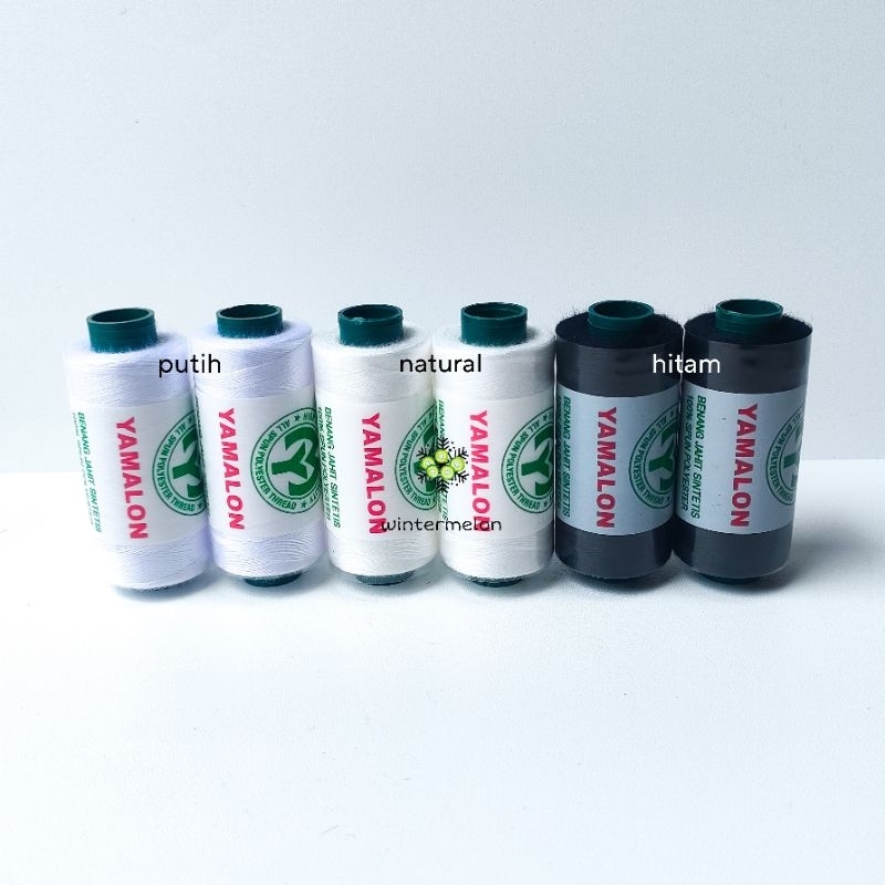 1 Buah Benang Jahit Merek Yamalon Variasi Putih Natural Hitam / Benang Jahit Yamalon / Benang Jahit 