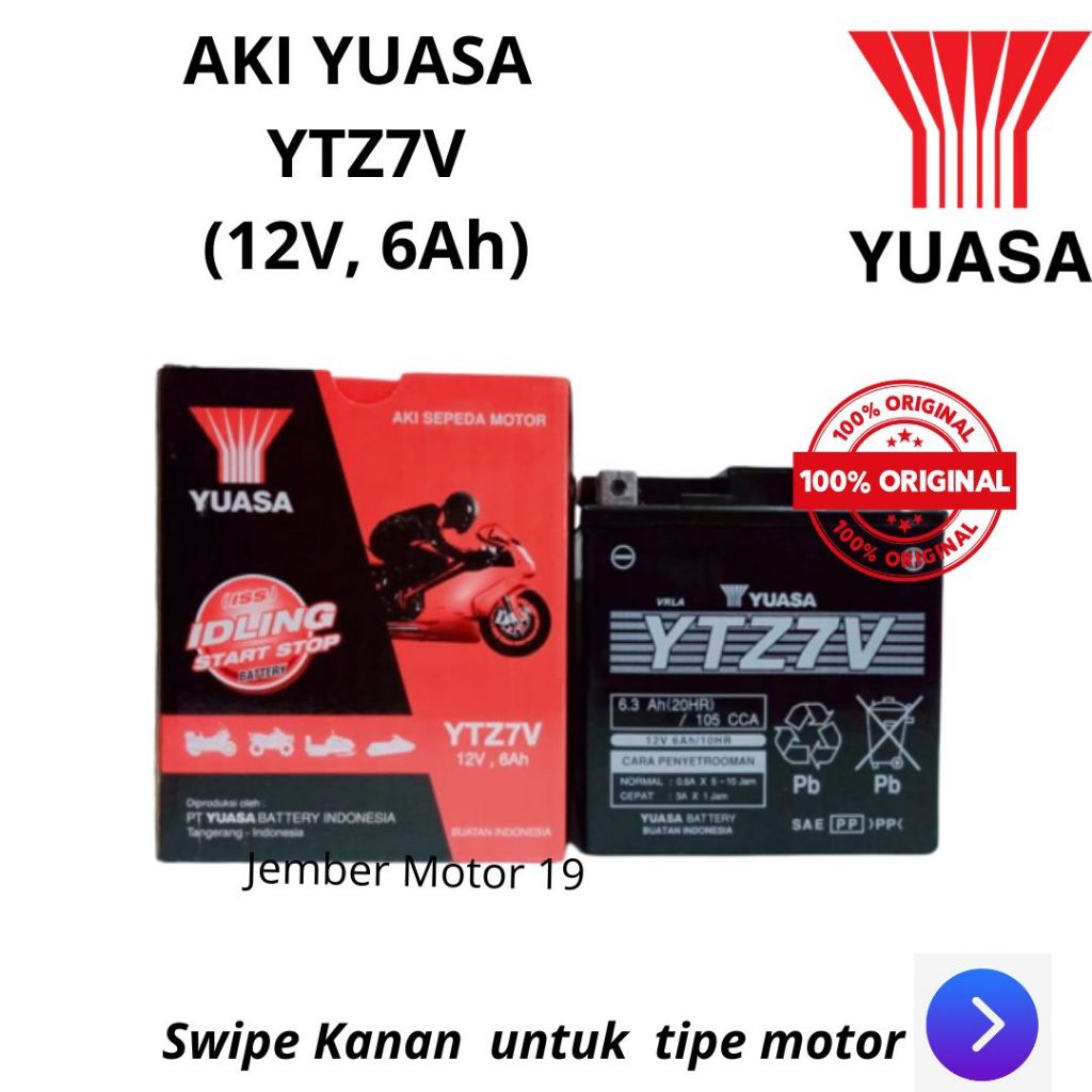 AKI MOTOR YUASA YTZ7V