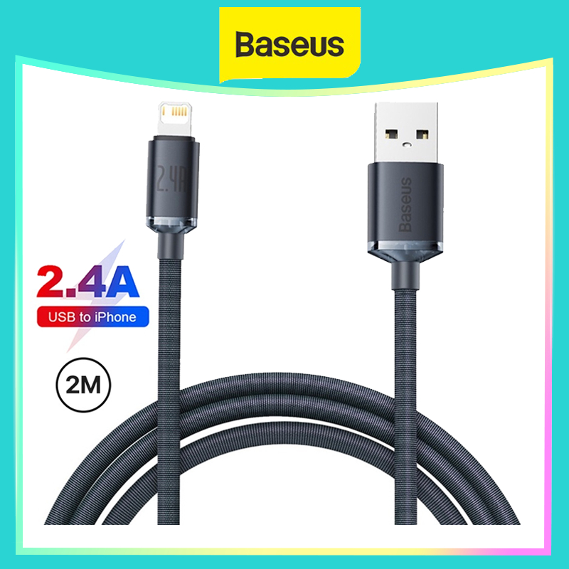 Baseus Kabel Data Fast Charging USB IP Micro Kabel Lightning PD/ QC 2.4A Fast Charger Ori For Nintendo Switch/ Oppo/ Xiaomi/ Realme/ Vivo/ Samsung / Honor/ Android HP IP 11 12 13 Pro 7 6 Plus 6s 5s