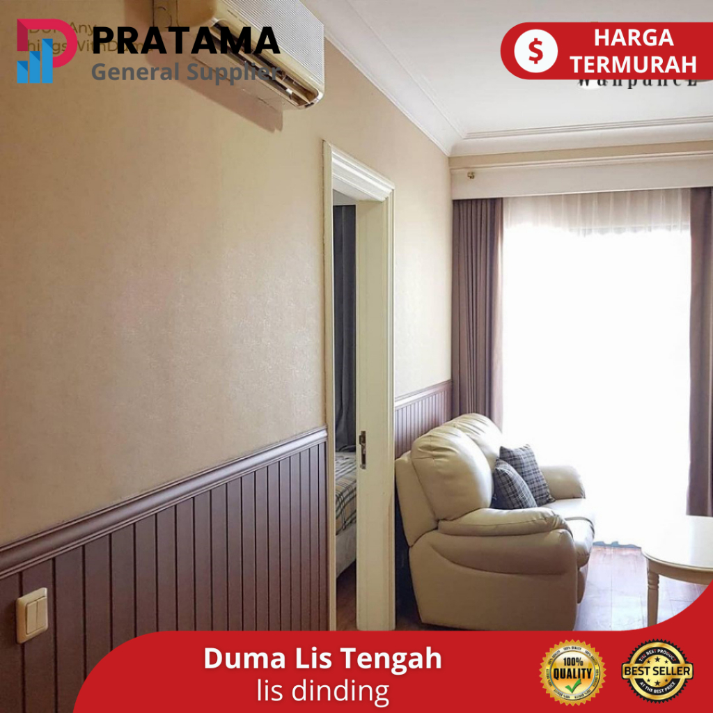List Tengah Duma Panel ( 3/5 meter ) / List dinding dekorasi WPC | surabaya