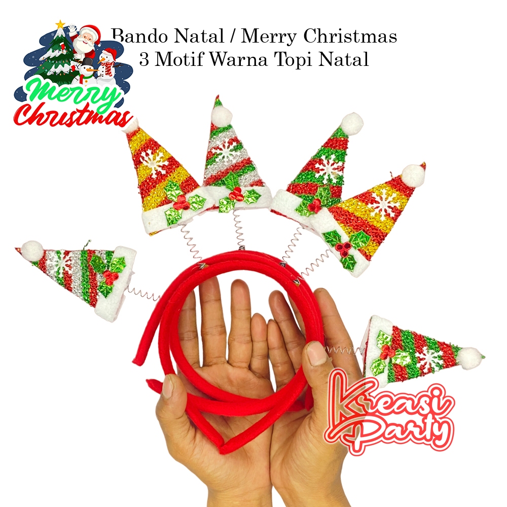Bando Natal 4 / Bandana Natal / Head Band Christmas / bando xmas