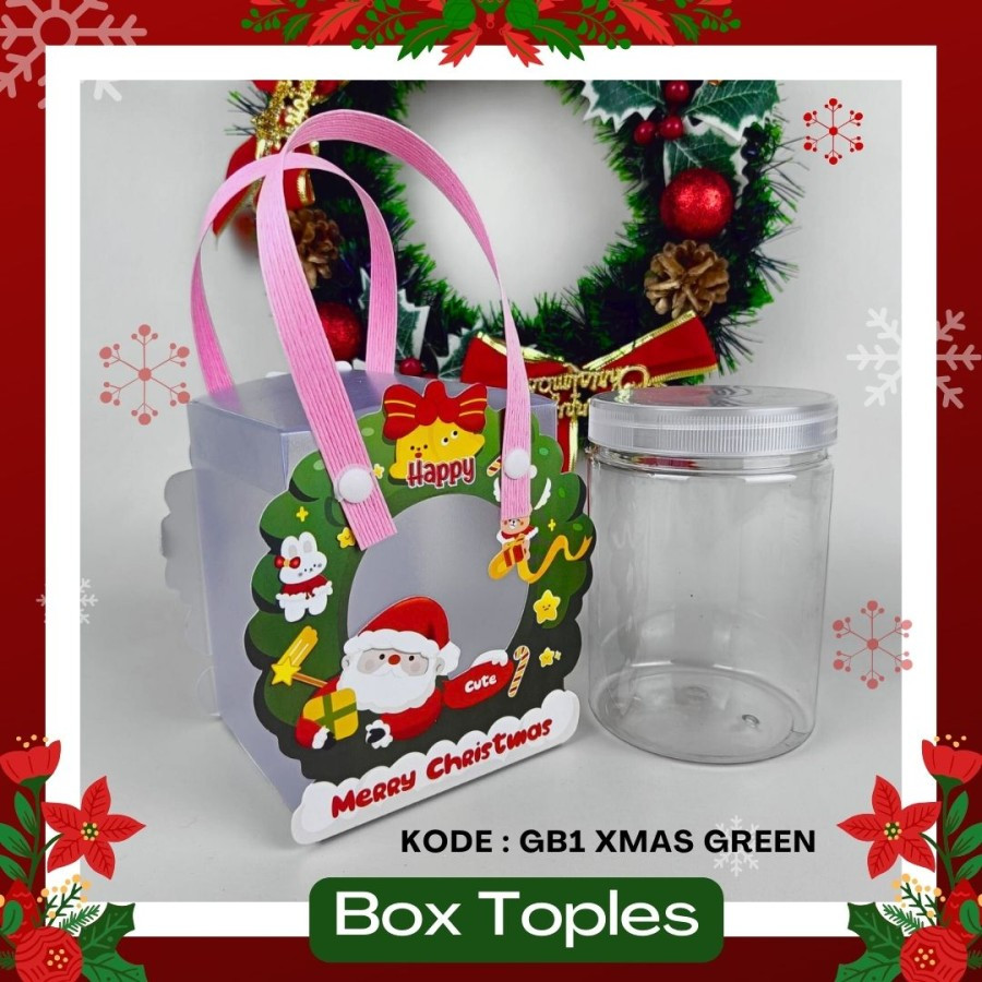 

Goodie Bag Toples Snack Souvenir Natal Mika Box Jar isi 1 Christmas Kemasan Kado Kue Natal Xmas Isi ( 5 pcs )