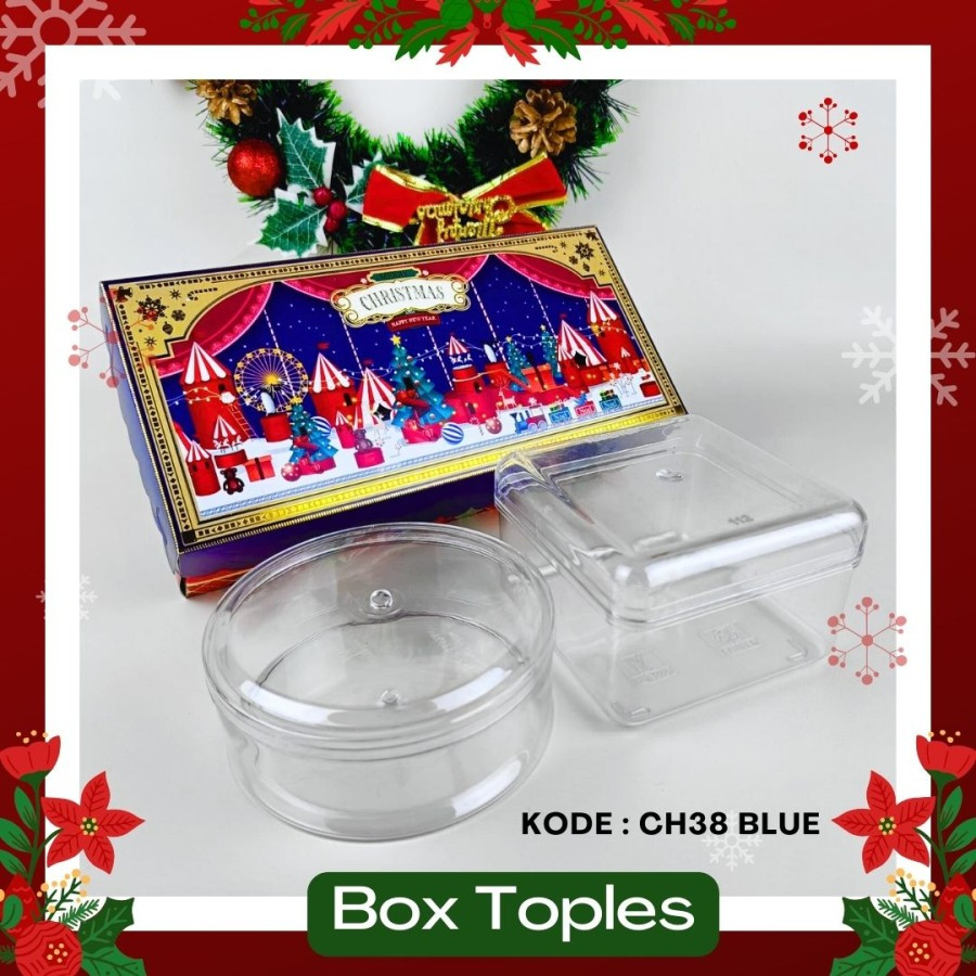 

Kardus Packaging Kue Natal Window Box Christmas Kemasan Kado Bolu Toples Ukuran 12 x 25 tinggi 7 cm
