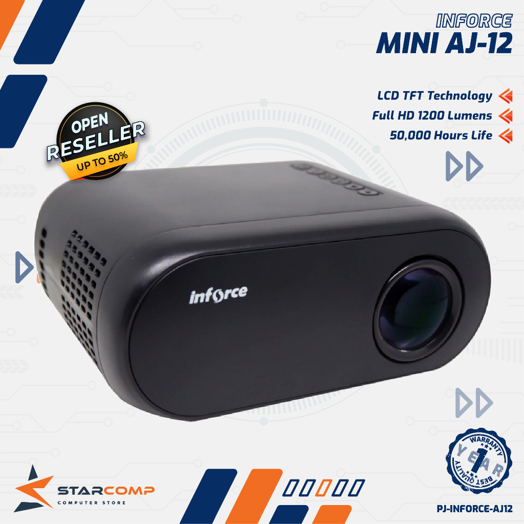 LCD Projector INFORCE Mini AJ12 Proyektor AJ-12 Portable
