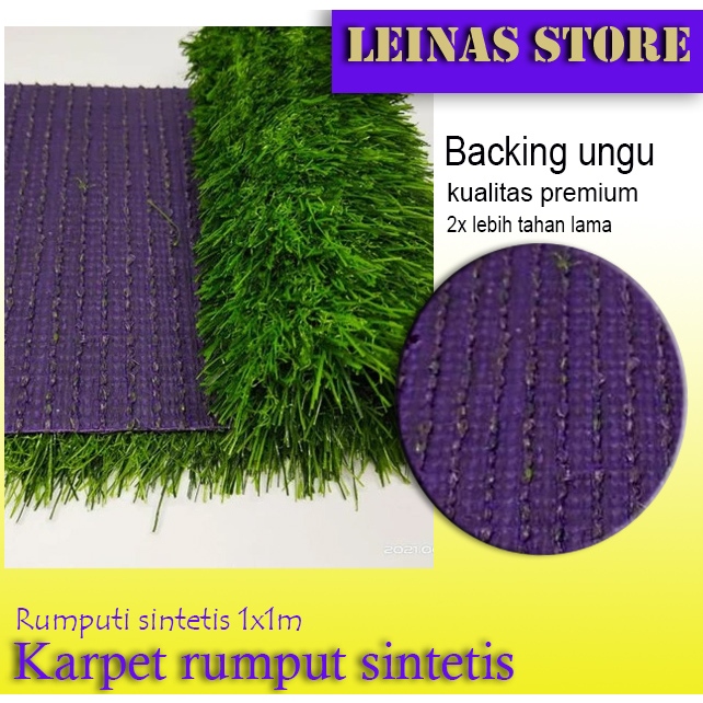 karpet rumput sintetis 1X2meter tipe swiss indoor outdoor RUMPUT SINTETIS