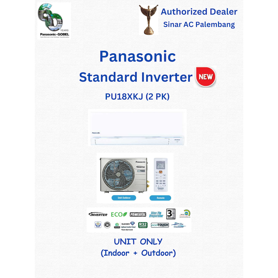 AC Panasonic 2 PK PU18XKJ INVERTER SIBIRU