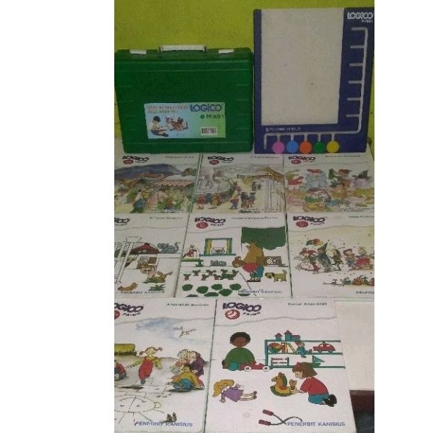 preloved Mainan edukasi Logico Primo terbitan Kanisius teks bahasa Indonesia folder+papan peraga
