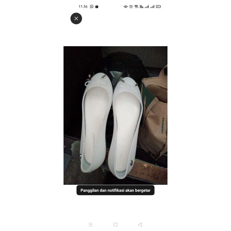 sepatu wanita hush puppies jelly flat shoes original