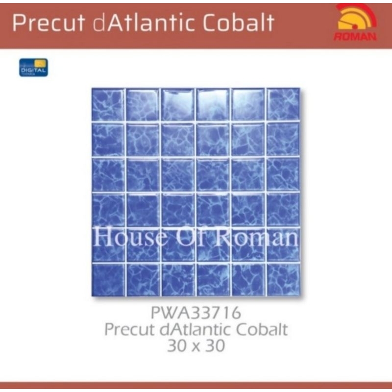 Roman Keramik PWA33716 Precut dAtlantic Cobalt 30x30 kw1