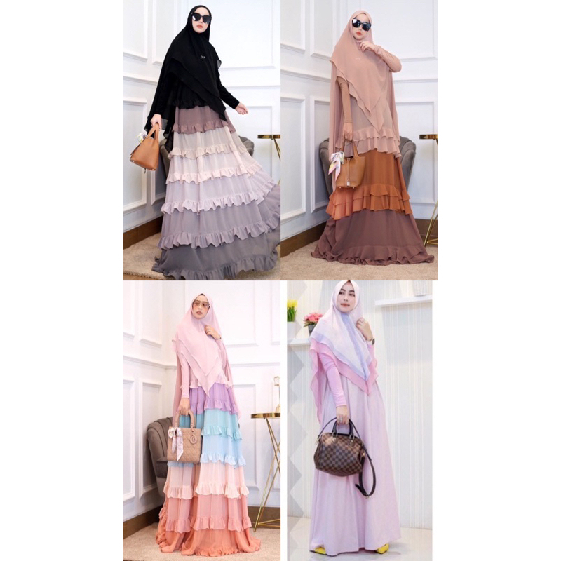Hawa light pink Dayli Rainbow daily wear premium 7warna By Joza Clothing