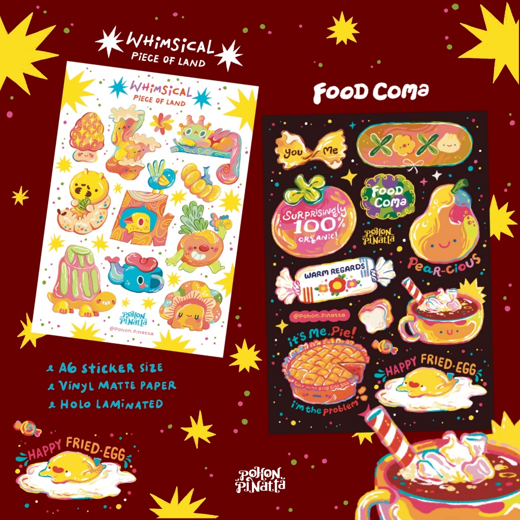 

[Pohon Pinatta] Themed Stickers - A6 Hologram Sticker Sheet