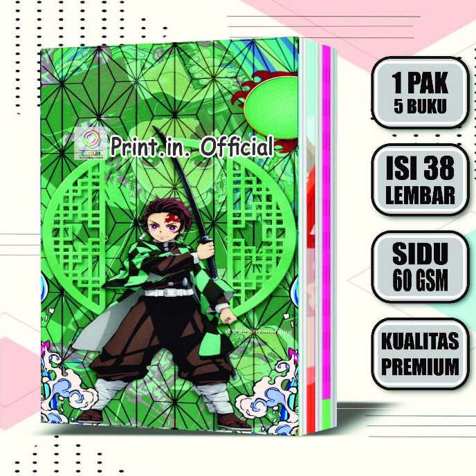 

Buku Tulis Anime Demond Slayer 38 Lembar / Buku Tulis Sekolah