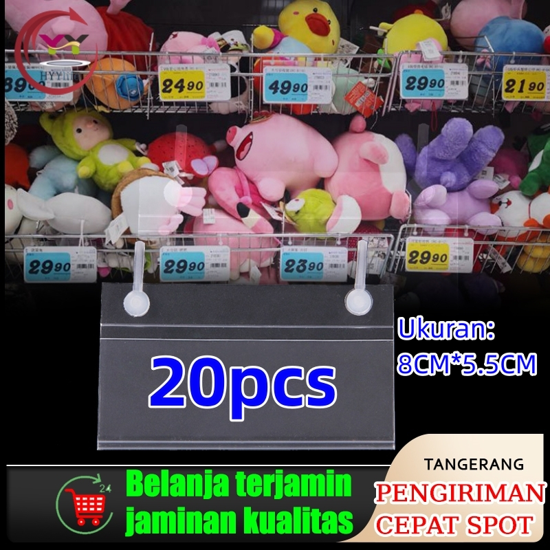 

20pcs Price tag Gantung Label Harga Mika Price Tag Holder