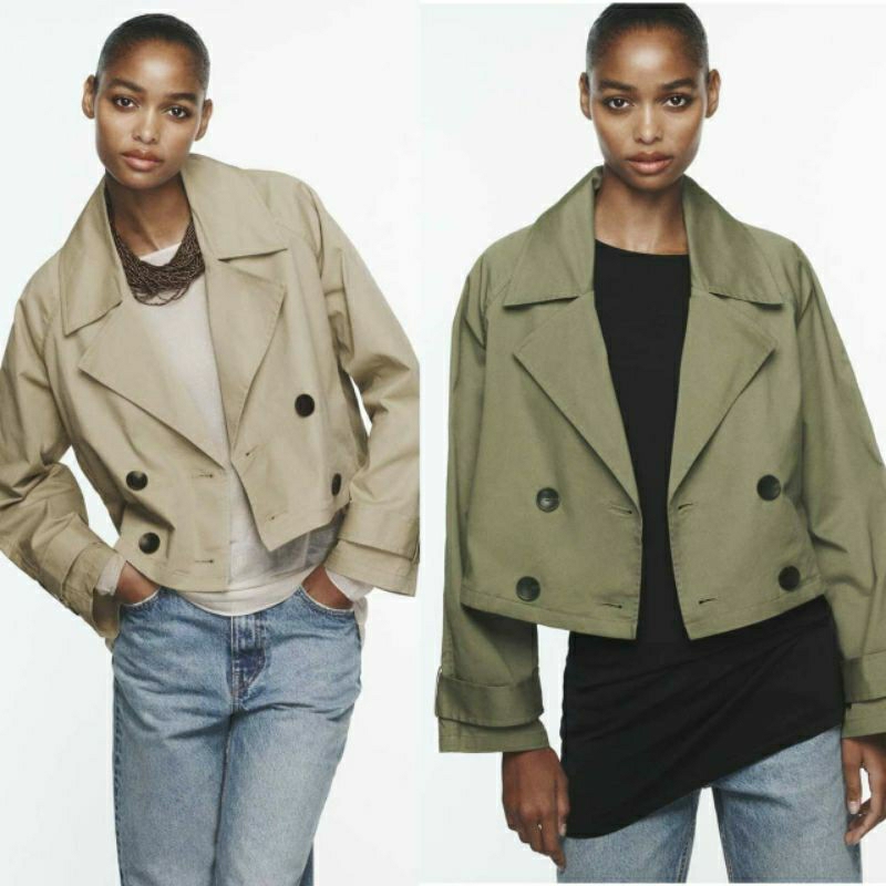 ZR CROPPED TRENCH SHORT COAT