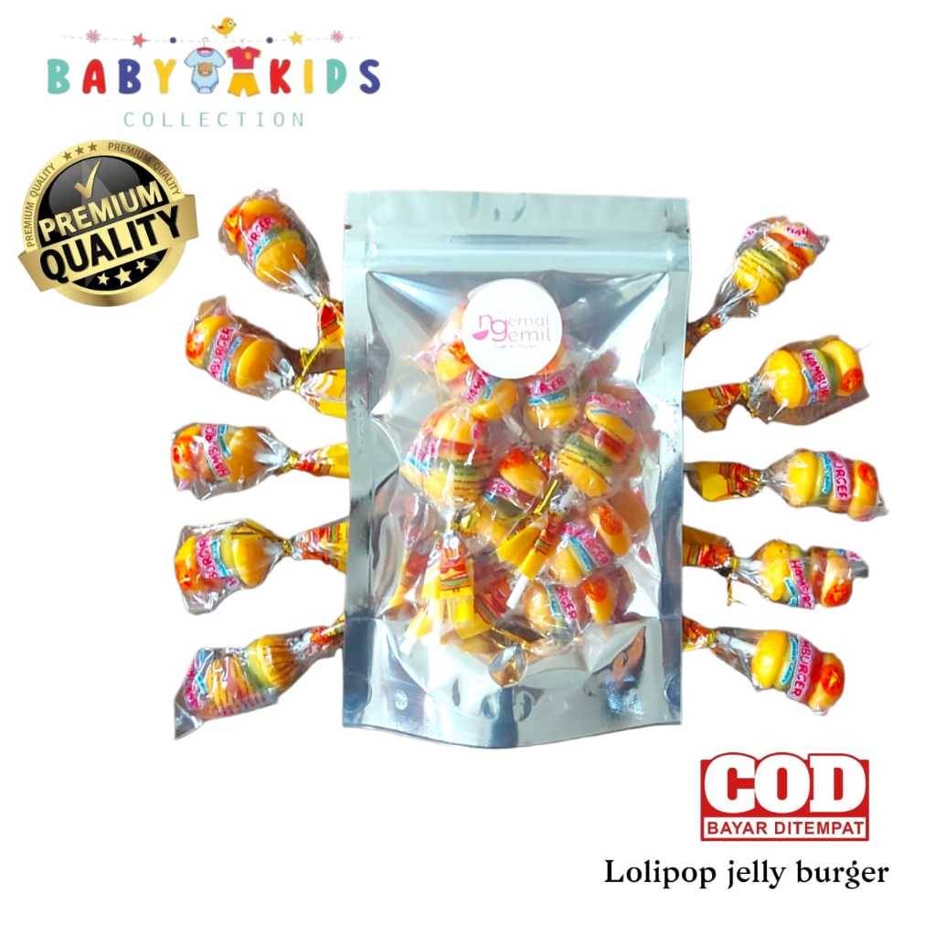 

Lolipop Jelly Burger Lolipop Susun Bentuk Burger Jeli Burger Viral Kualitas Premium