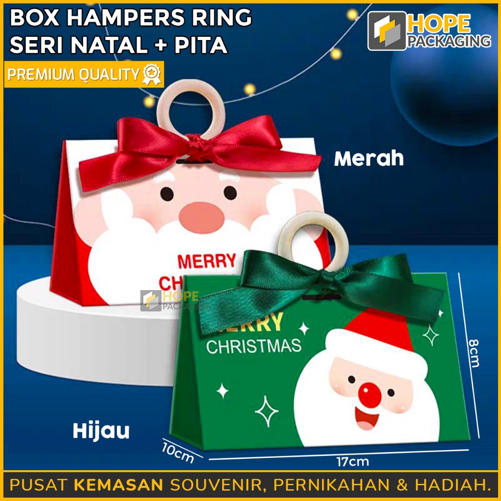 

Box Hampers Ring Natal + Pita / Kotak Permen/Cokelat / Box Gift / Box Accesories / Kotak Hampers / Kotak Hadiah / Box Natal