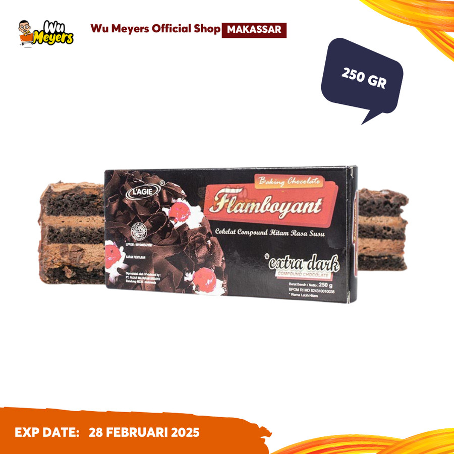 

L'agie Coklat Flamboyant Extra Dark Cokelat Compound Hitam Rasa Susu 250 gr - WuMeyers Makassar