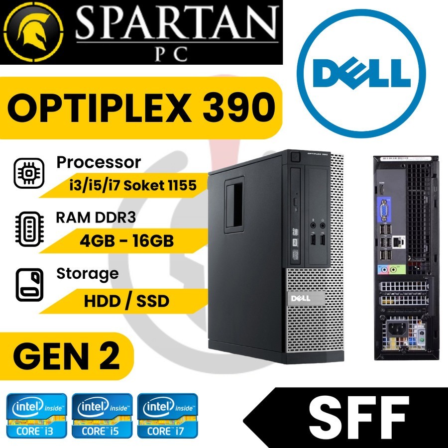 PC Dell 990 / 790 / 390 SFF Core i3 / i5 / i7 Gen 2 Slim