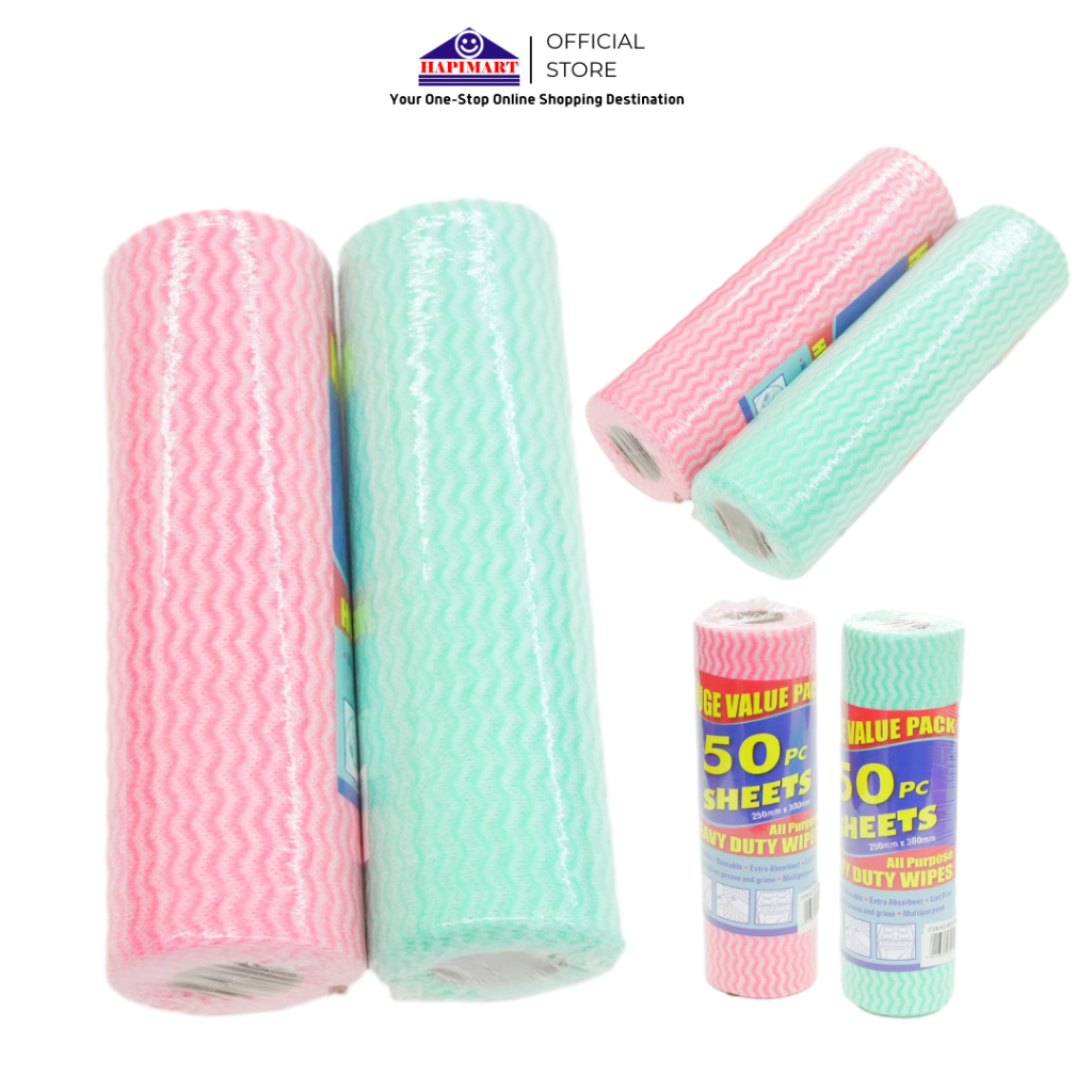 Tissue Dapur Gulung Motif ZigZag Kain Lap Roll Anti Minyak Bisa Dicuci Pakai Ulang Anti Woven/Kain L