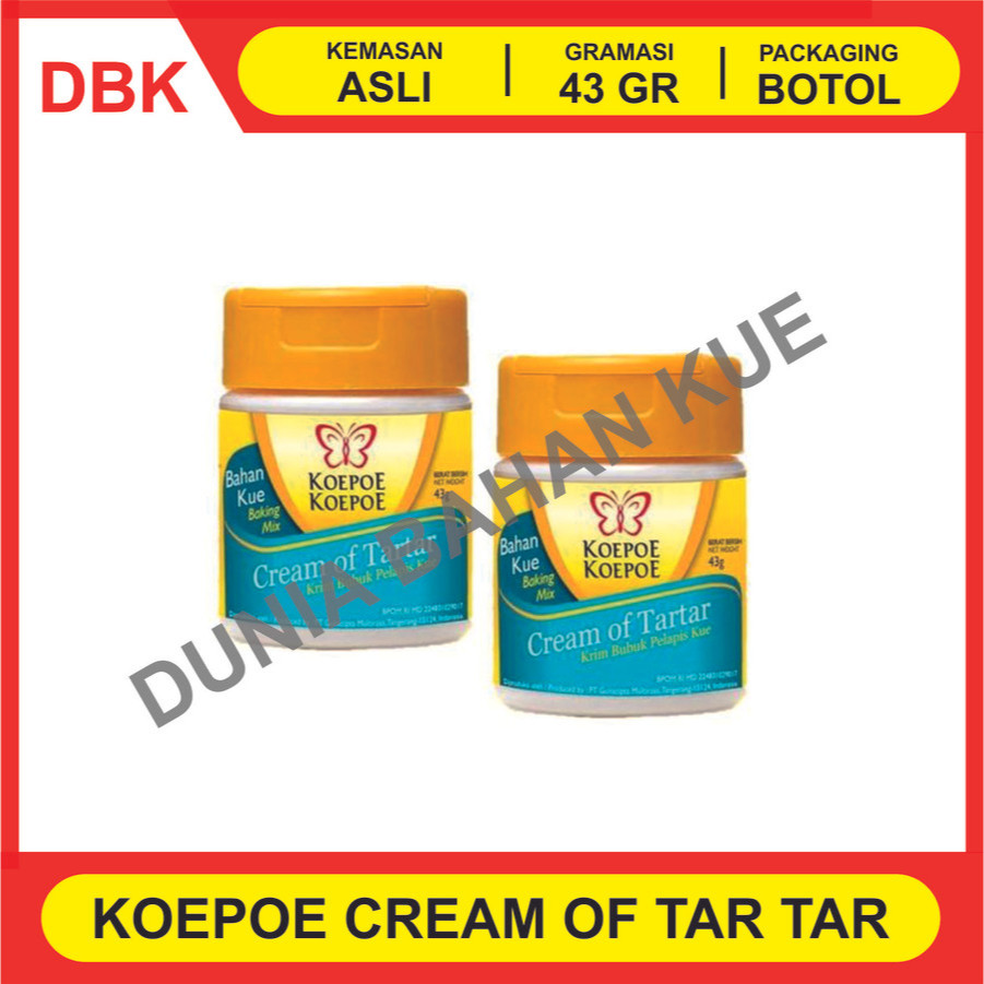 

CREAM TAR TAR KOEPOE KOEPOE 43 GR - 1 DUS 72 PCS / KUPU PELAPIS KUE