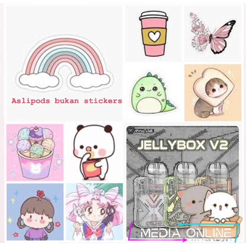 

Stickers animasi box viduas lucu/ Sticker tempel lucu box terbaru