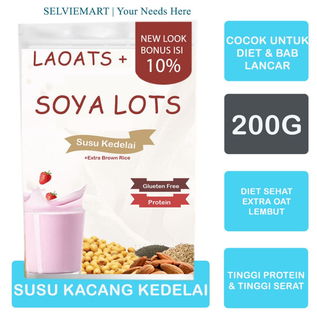 

Susu Kedelai Murni Oat Milk Susu Low Fat Rendah Lemak Kedelai Bubuk Oat Milk Laoats