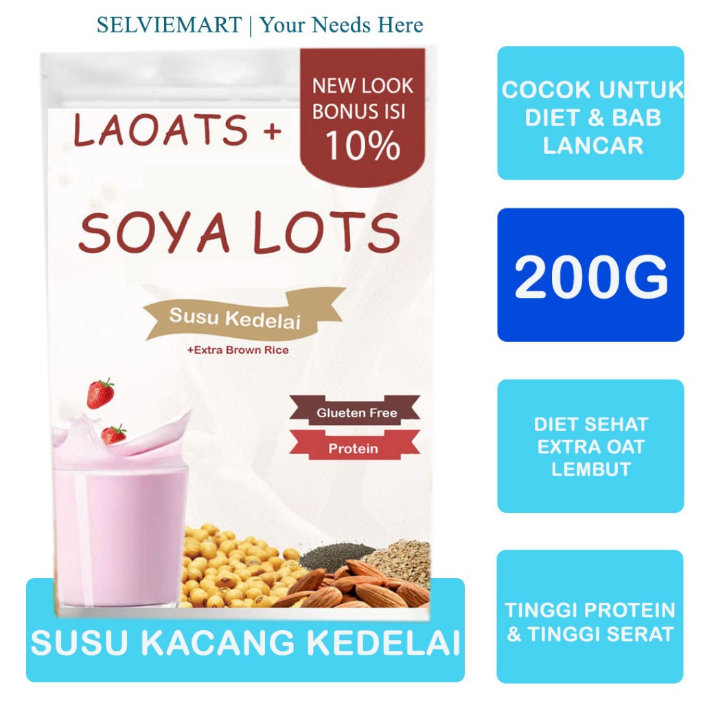 

Susu Protein Diet Meal Replacememt Whey Kedelai Soya Milk Oat Milk Laoats