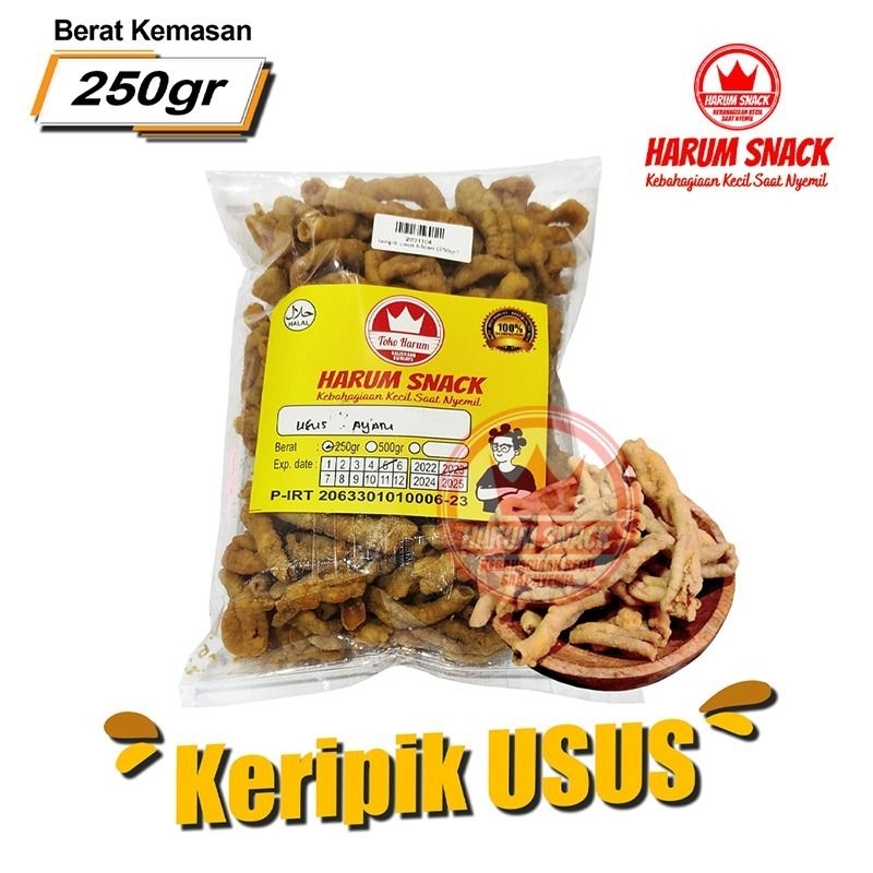 

KERIPIK USUS AYAM 250 Gram / USUS KRISPI / USUS CRISPY / USUS KRIUK / USUS GORENG [Harum Snack Official] GURIH RENYAH