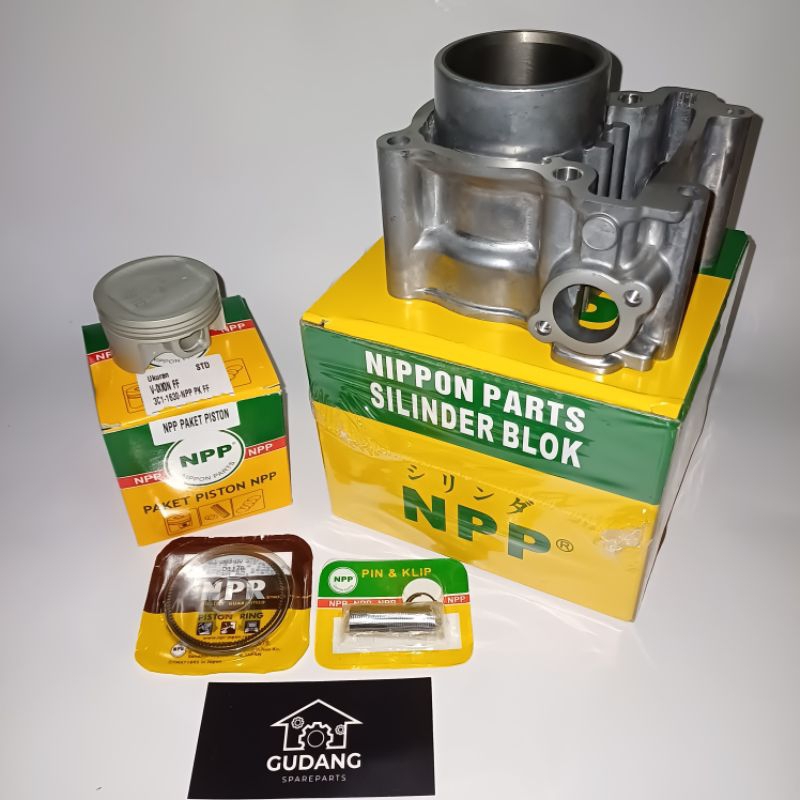 PAKET BLOK SEHER CYLINDER BLOK + PISTON KIT NPP MX King / New Vixion Advance NVA 2PV