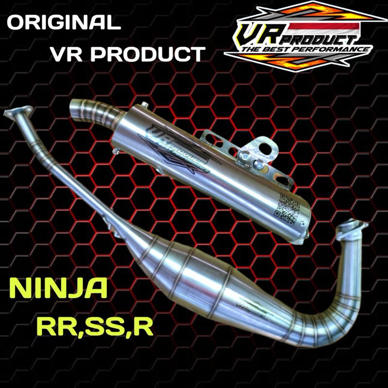 knalpot Racing Ninja rr ss r original Vr product stenlis steel,bonus paking dan lem auto seler