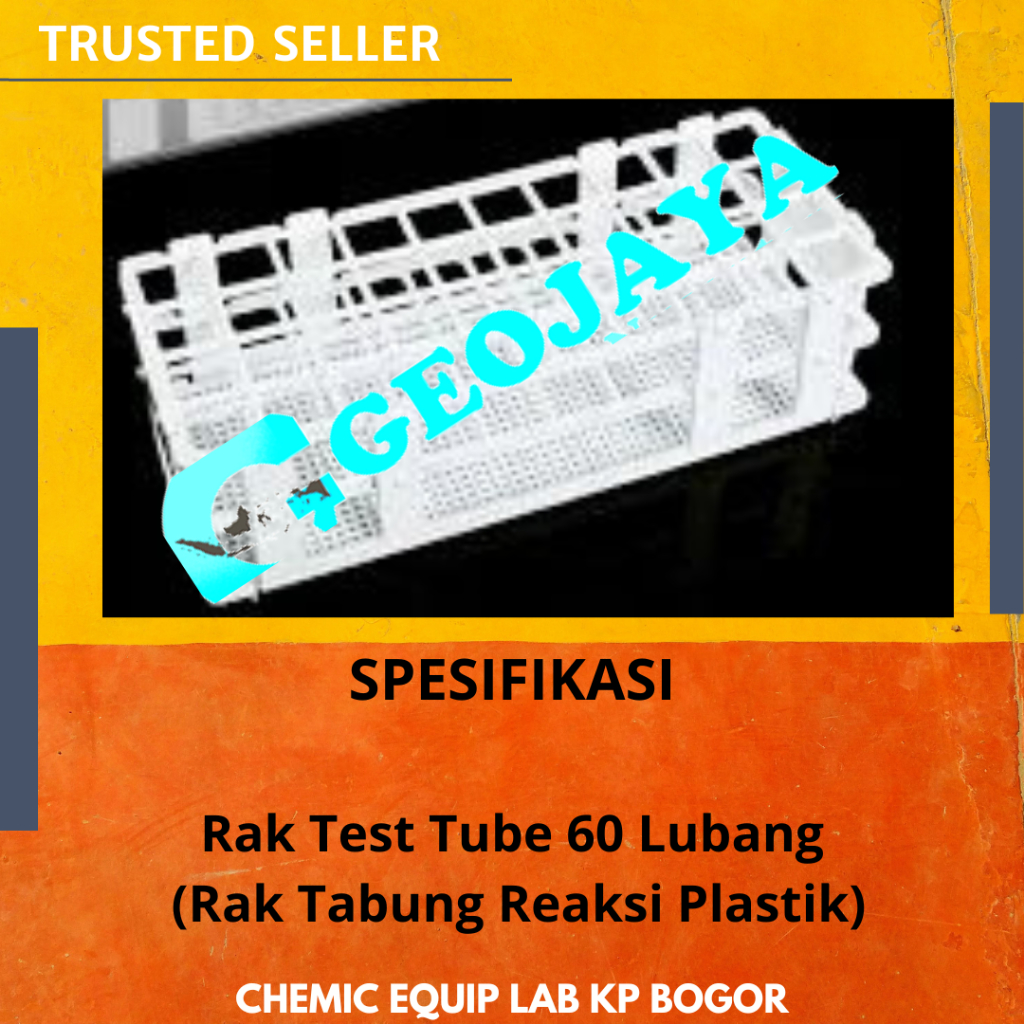 Rak Test Tube 60 Lubang  (Rak Tabung Reaksi Plastik