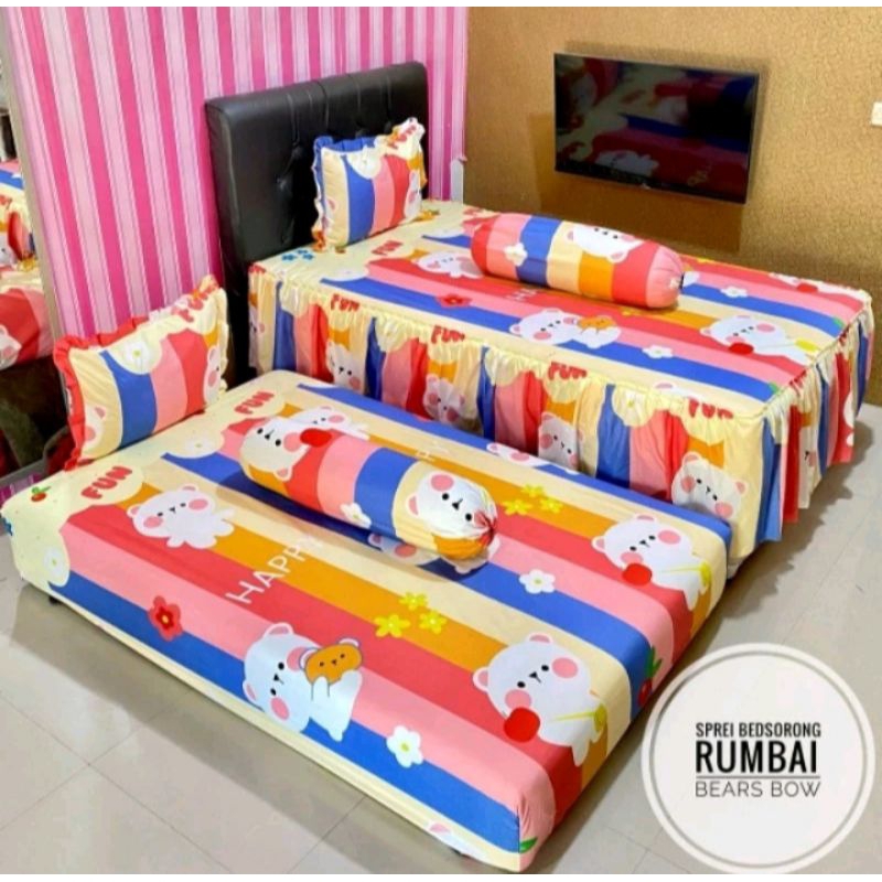 Sprei Bed Sorong Rumbai 4 Kaki Atas Bawah Homemade