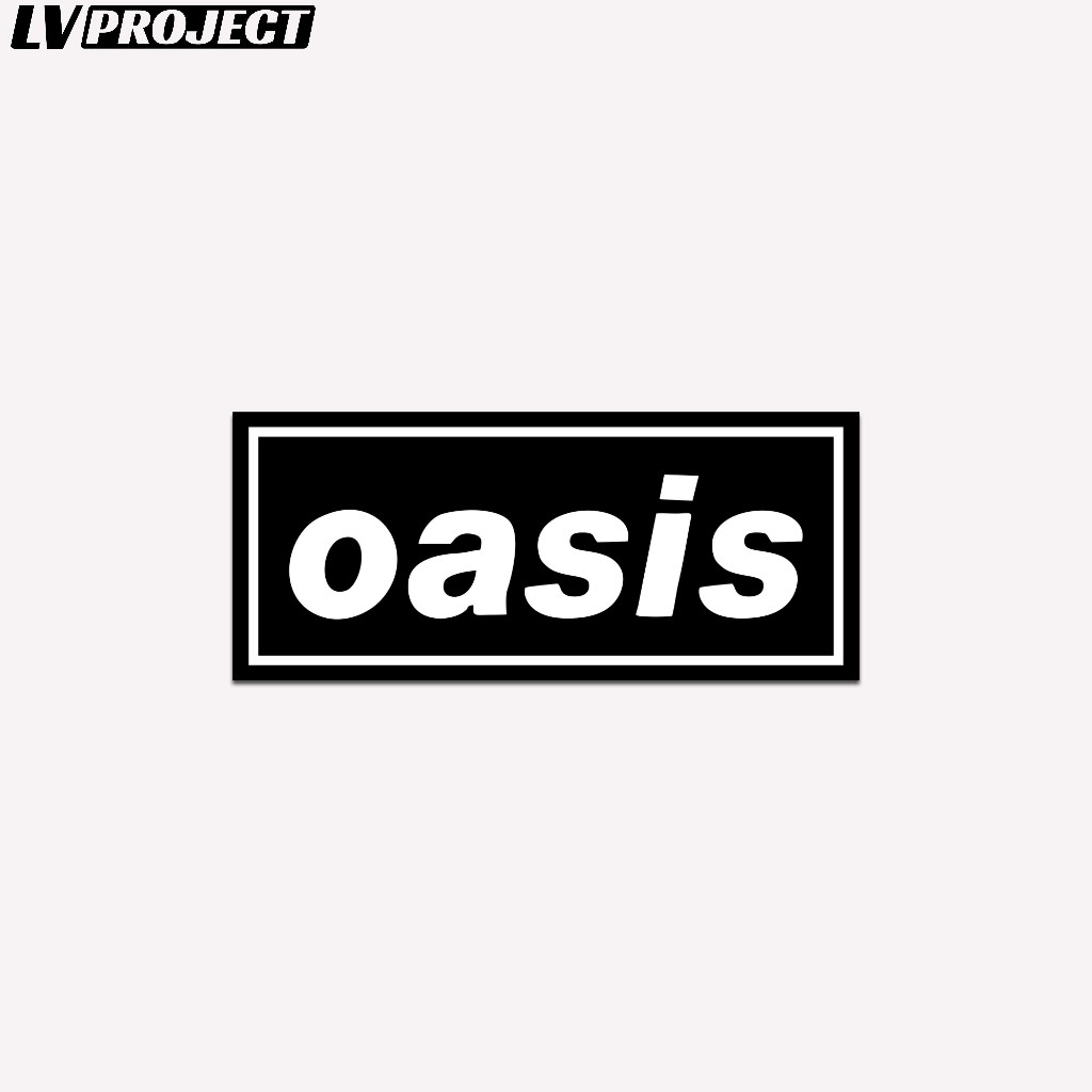 

Stiker Oasis Band Pop Print Cut Sticker Gitar Koper HP Notebook Helm