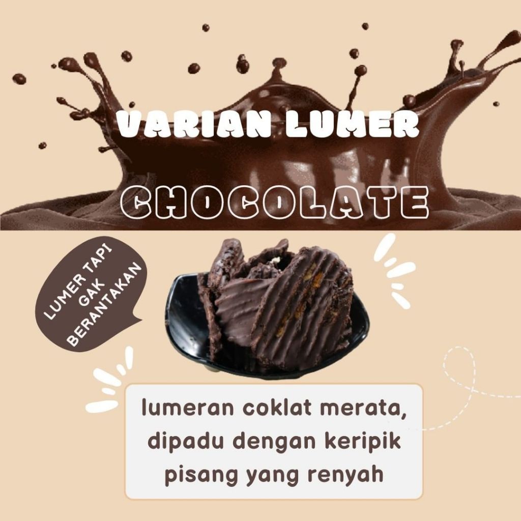 

Kripik pisang cokelat lumer 250gr