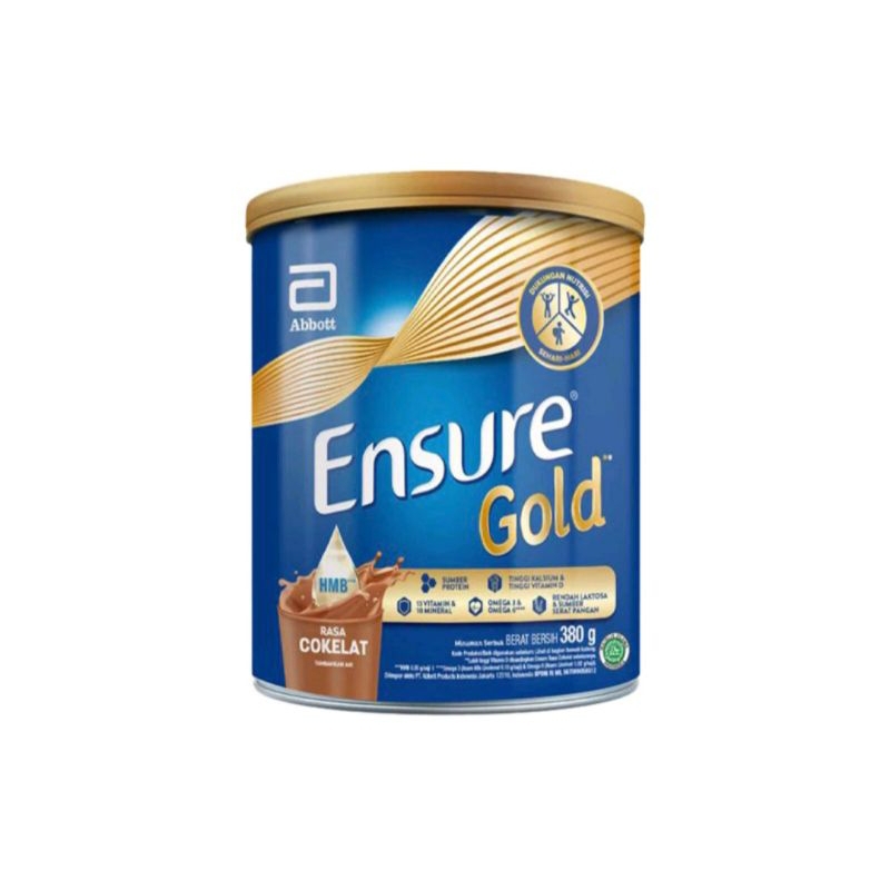 

ENSURE GOLD cokelat coklat 380gr, susu lansia. FREE KARDUS & BUBBLE WRAP