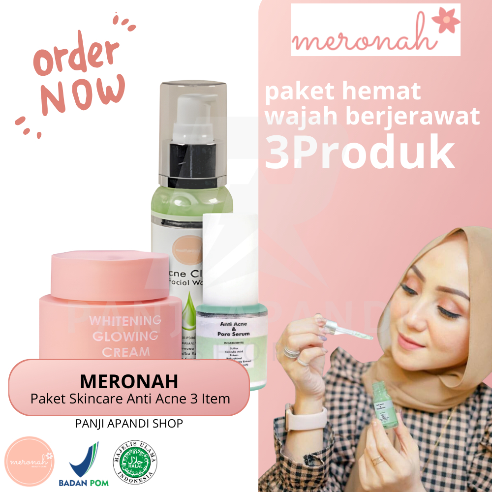 PAKET SKINCARE MERONAH ACNE HEMAT