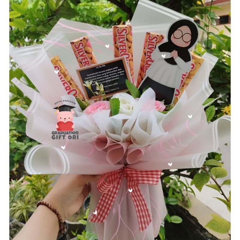 Buket Coklat Silverqueen / Buket Coklat / Buket Silverqueen / Bouquet Snack