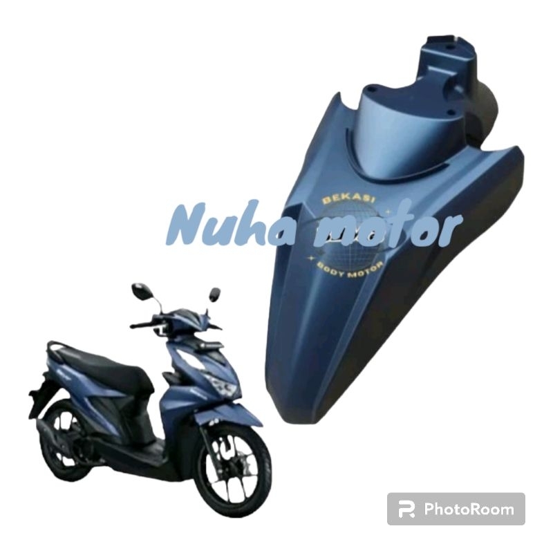 Spakbor depan beat LED deluxe New 2020-2023 biru doff