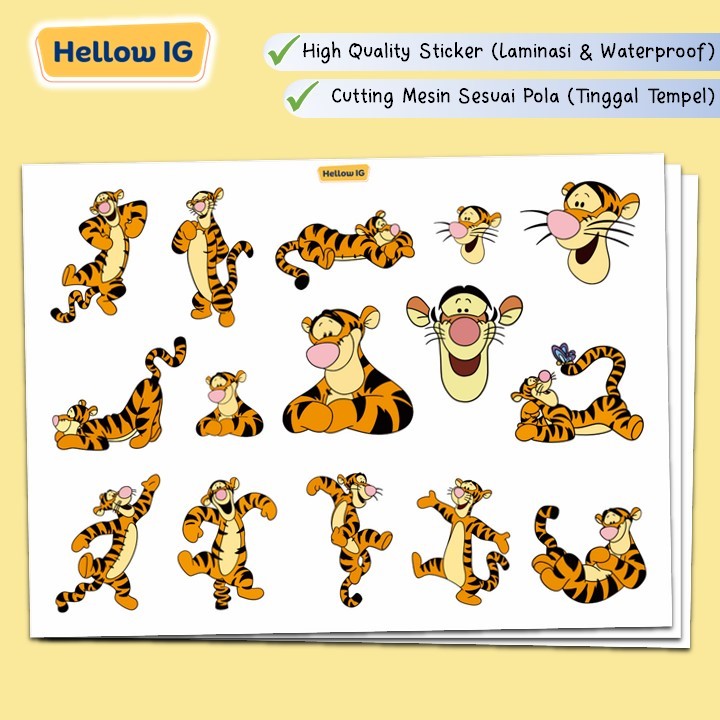 

STICKER PACK TIGER TIGGER | STIKER TIGER TIGGER DISNEY BOTOL LAPTOP KOPER HELM WATERPROOF