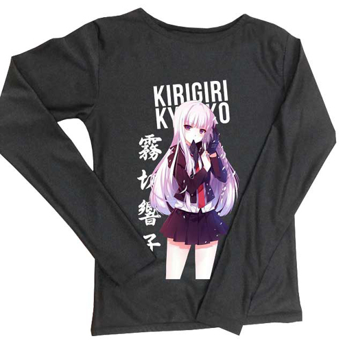 Kaos Tangan Panjang Kyoko Kirigiri Tshirt Unisex Casual Cotton Tees New Arrival T-SHIRT