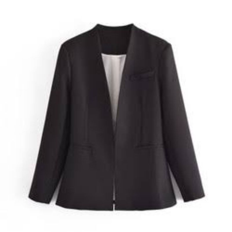 Blazer wanita - Blazer Hitam Wanita Lengan Panjang