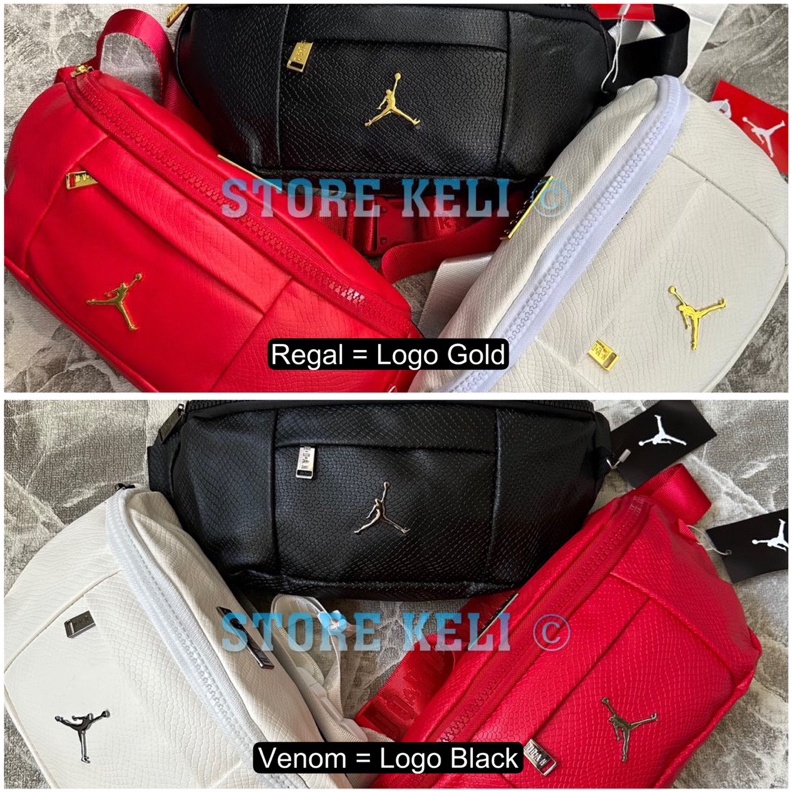 12.12 Flash Sale Waistbag Jordan Venom Black Edition Regal Tas Selempang Dada Motif Kulit Regal / Jo