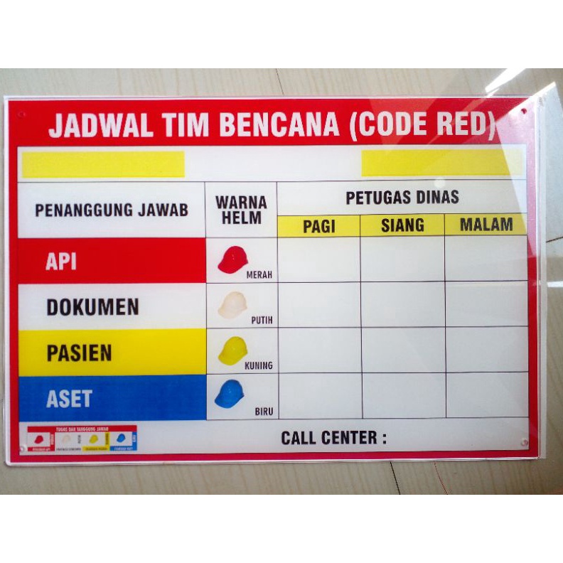 

COD Papan Informasi Red Code / Petugas Jaga Siaga Bencana serbuuu !