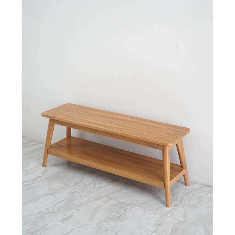 bangku minimalis kayu jati bench wood natural bangku multifungsi