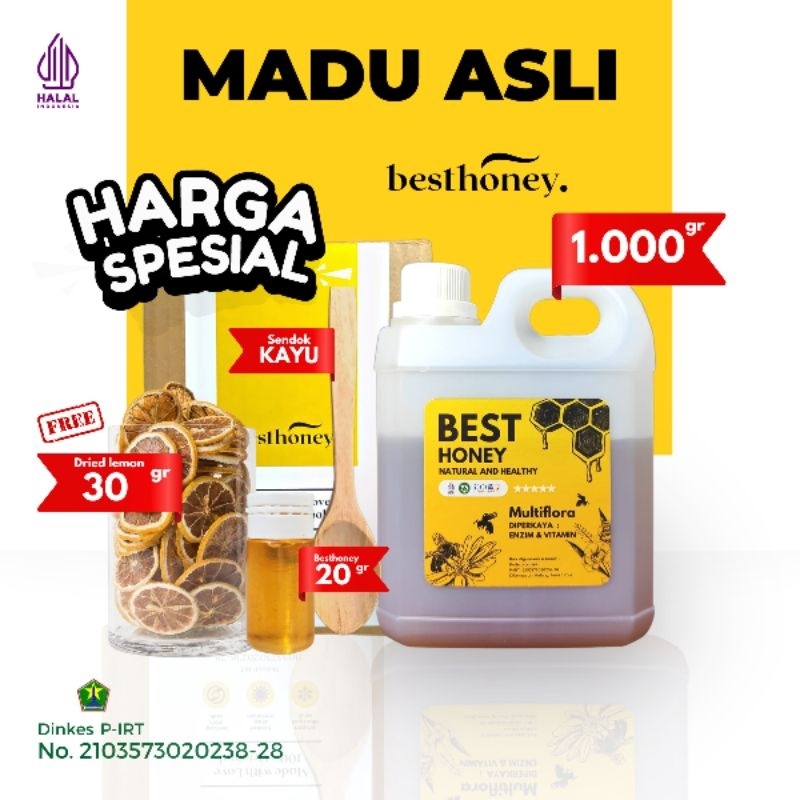 

Import ✨Terbaik✨ Best Honey - Madu Asli Paket Bundling Sehat Madu Multiflora Original 1kg & Dried Fruit murah