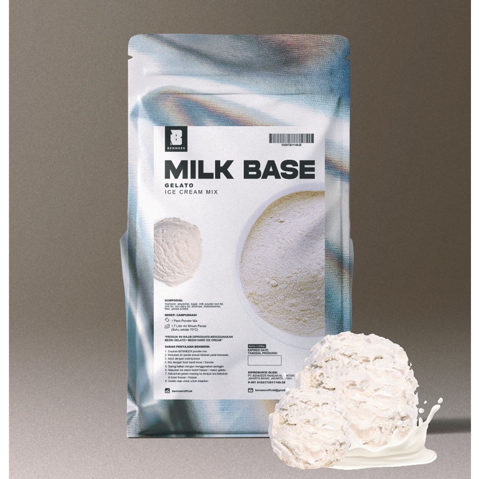 

GBBP2631 READY STOK BENMEER Milk Base Bubuk Powder Gelato dan Hard Ice Cream Italian (Ice Cream Mix Instant)