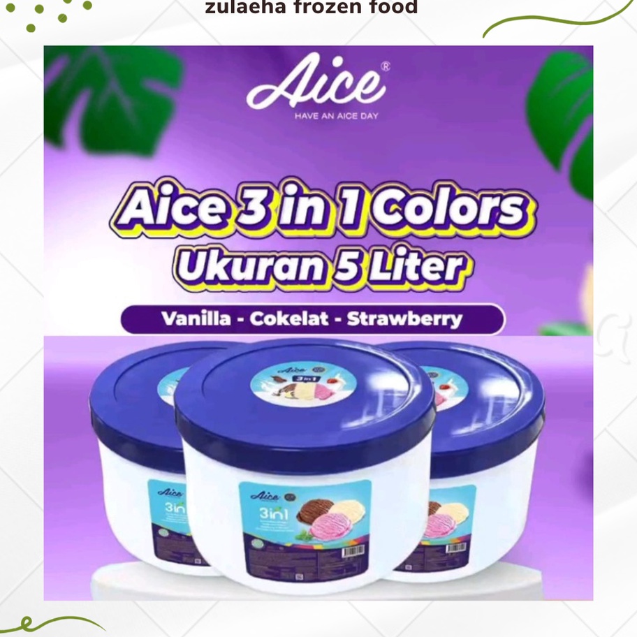 YSKW1726 (C6369]  Ice Cream Aice 5 Liter Es Krim Aice 3in1 Ukuran 5 Liter