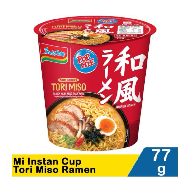 

Pop Mie Ramen Kuah Tori Miso Rasa Ayam - Halal