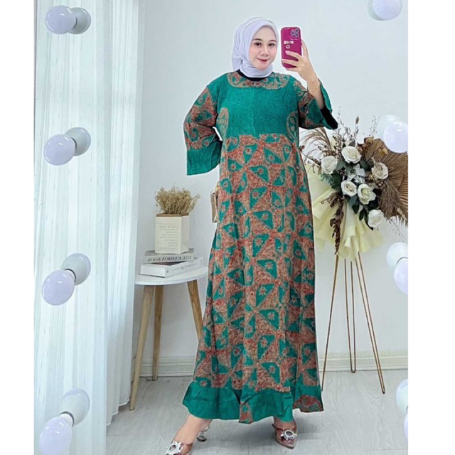 Gamis maura jumbo / longdress maura / gamis cap malaman jumbo / daster maura cap malaman