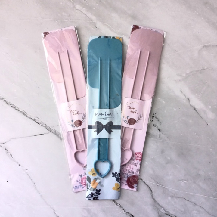 100 PCS SOUVENIR SPATULA Sodet Solet Kemasan Plastik Sovenir Pernikahan Acara
